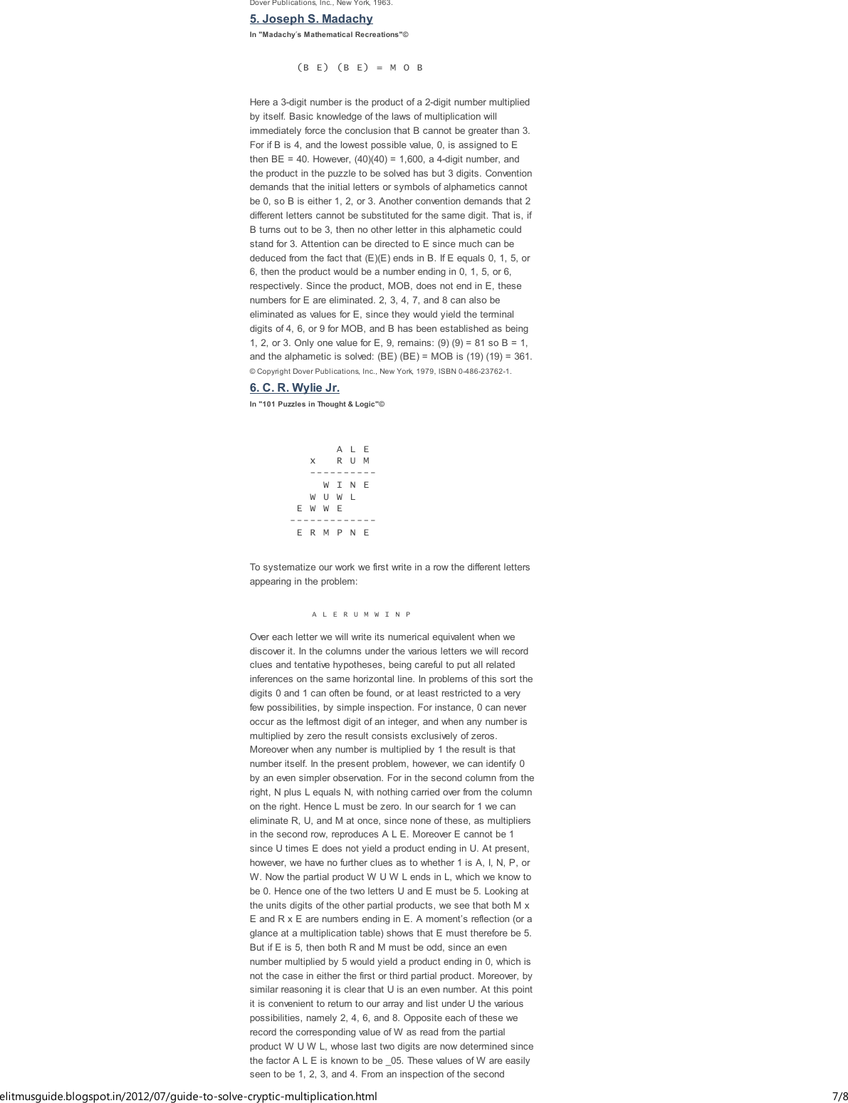 Page 7 of 8 - Elitmus-guide -guide-to-solve-cryptic-multiplication-question