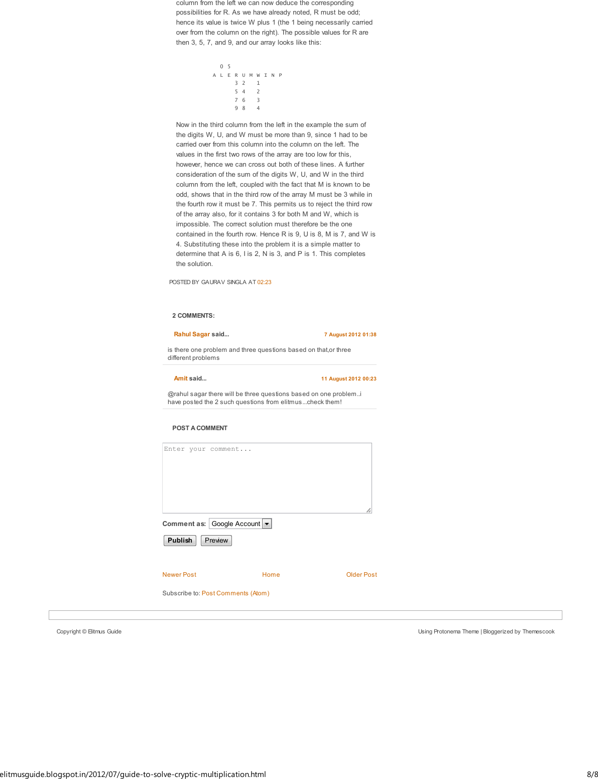 Page 8 of 8 - Elitmus-guide -guide-to-solve-cryptic-multiplication-question
