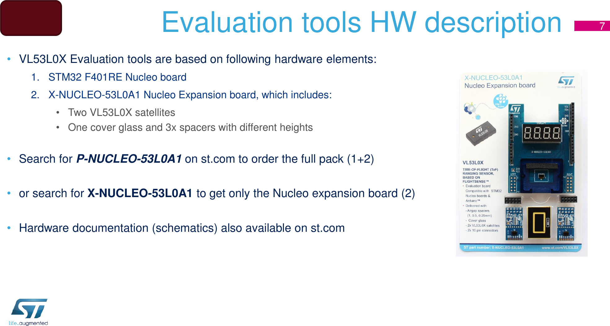 Page 7 of 12 - Presentation  En.VL53L0X Quick Start Guide
