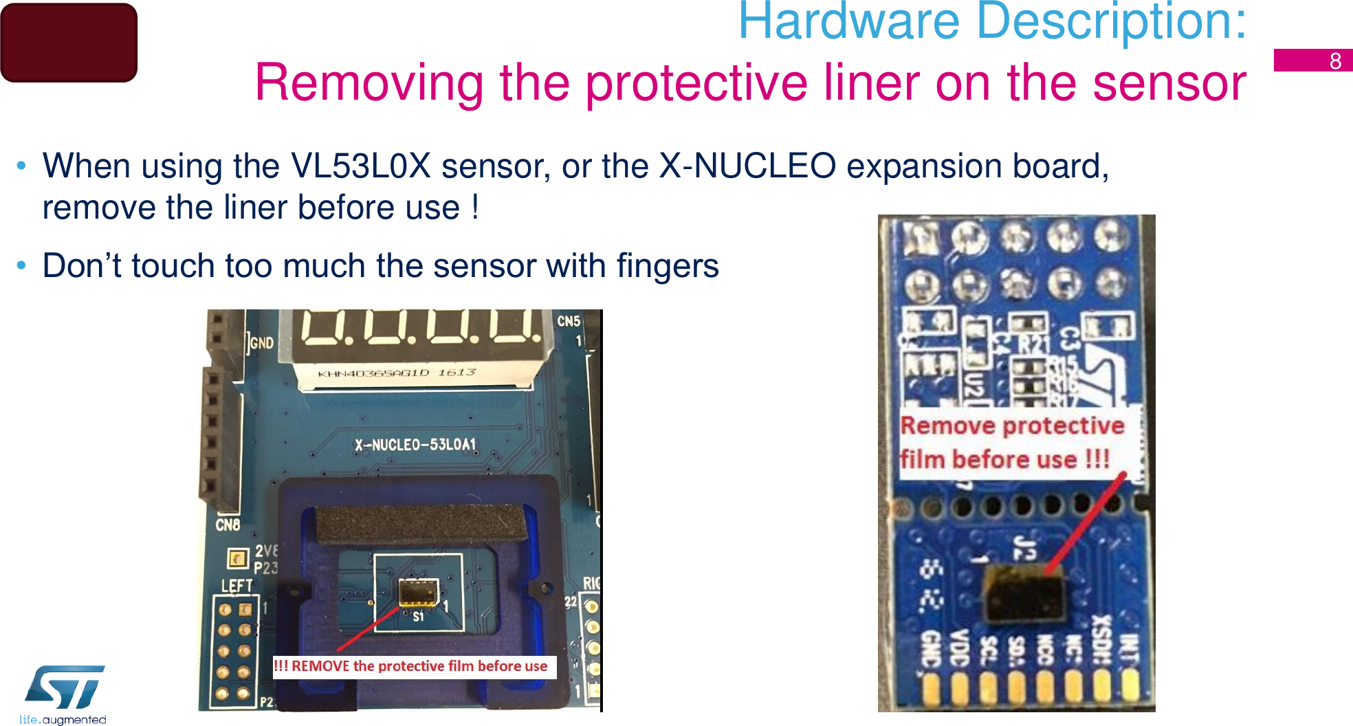 Page 8 of 12 - Presentation  En.VL53L0X Quick Start Guide