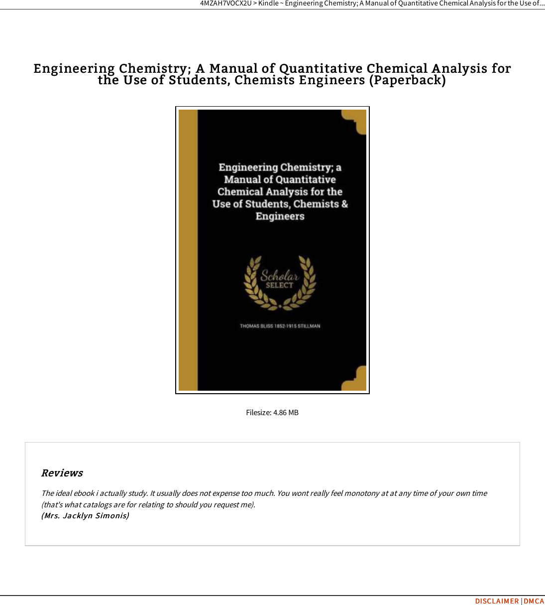 Get PDF Engineering Chemistry; A Manual Of Quantitative Chemical