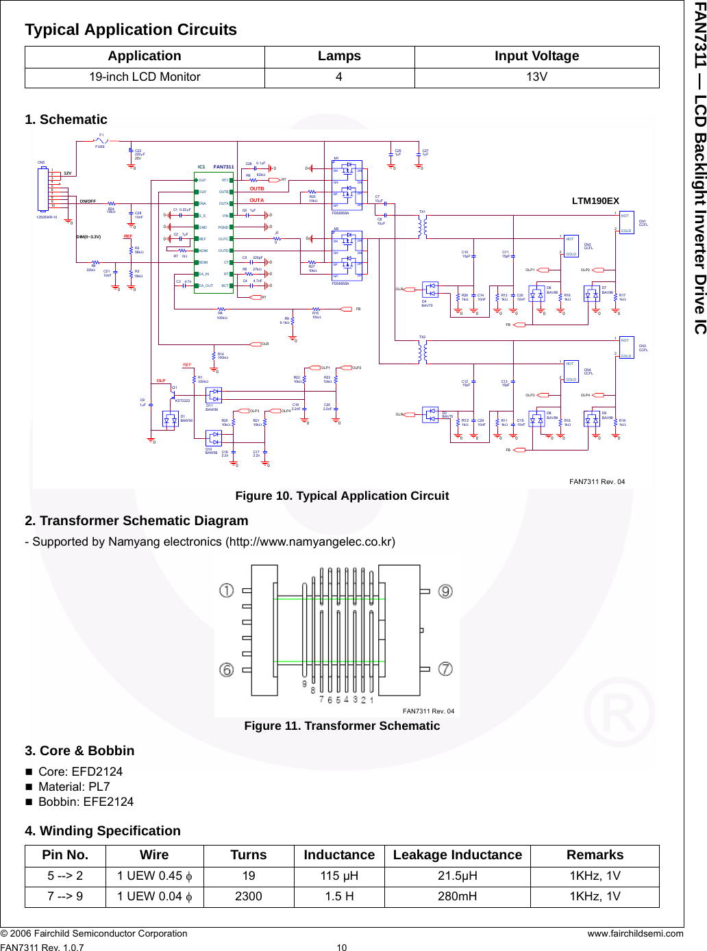 FAN7311 Datasheet. Www.s manuals.com. R1.0.7 Fairchild