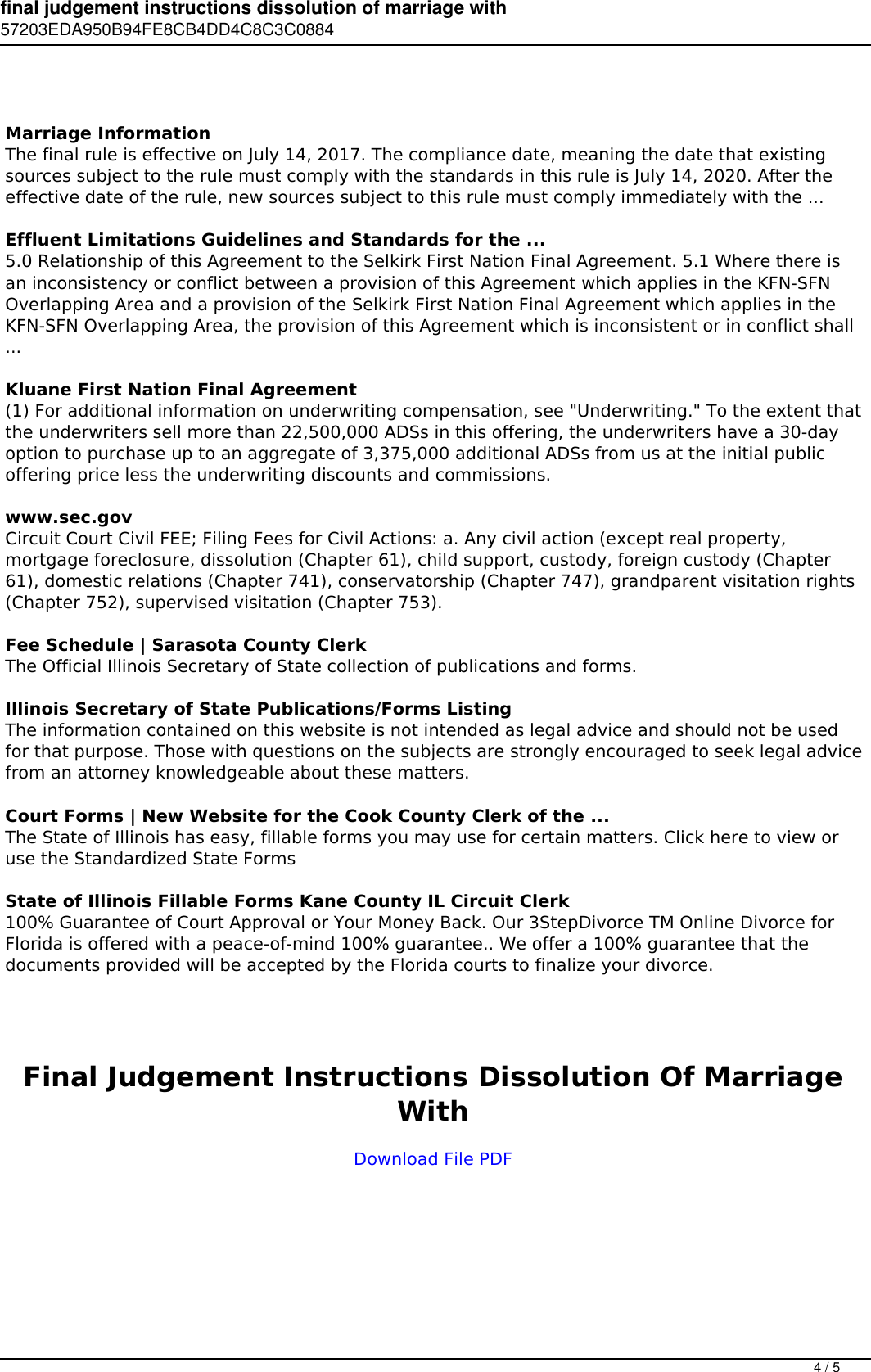 Page 4 of 5 - Judgement Instructions Dissolution Of Marriage With