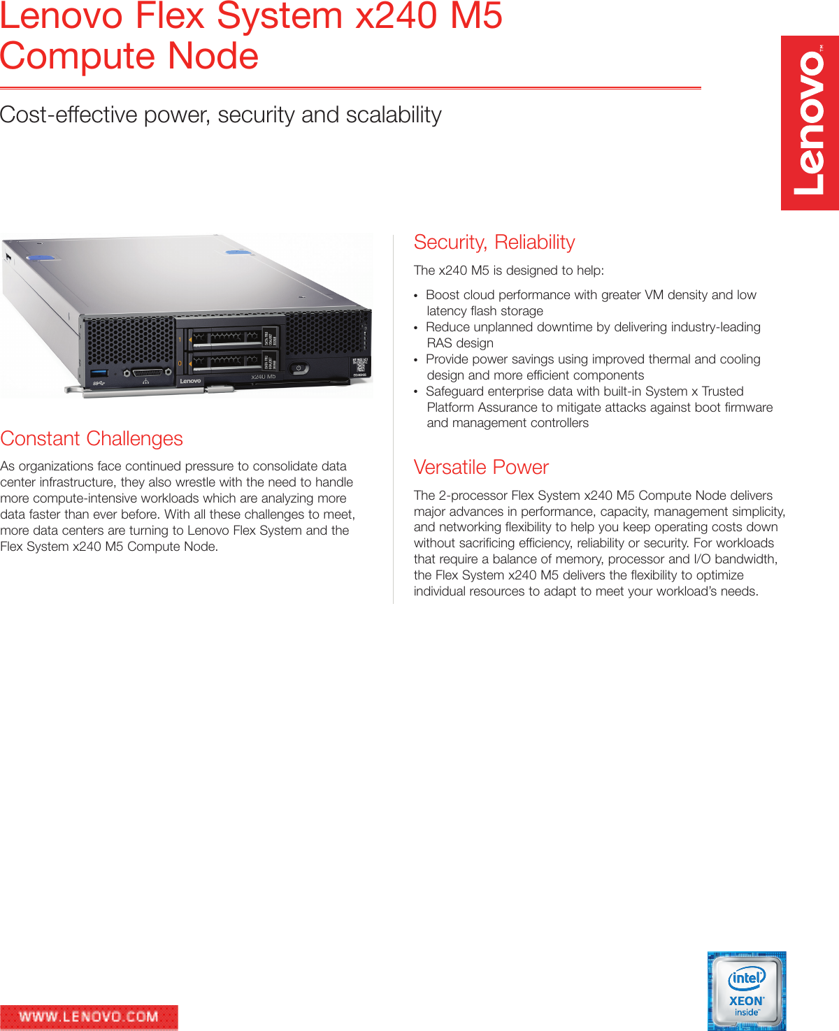 Page 1 of 4 - Flex-system-x240-m5-compute-node-datasheet