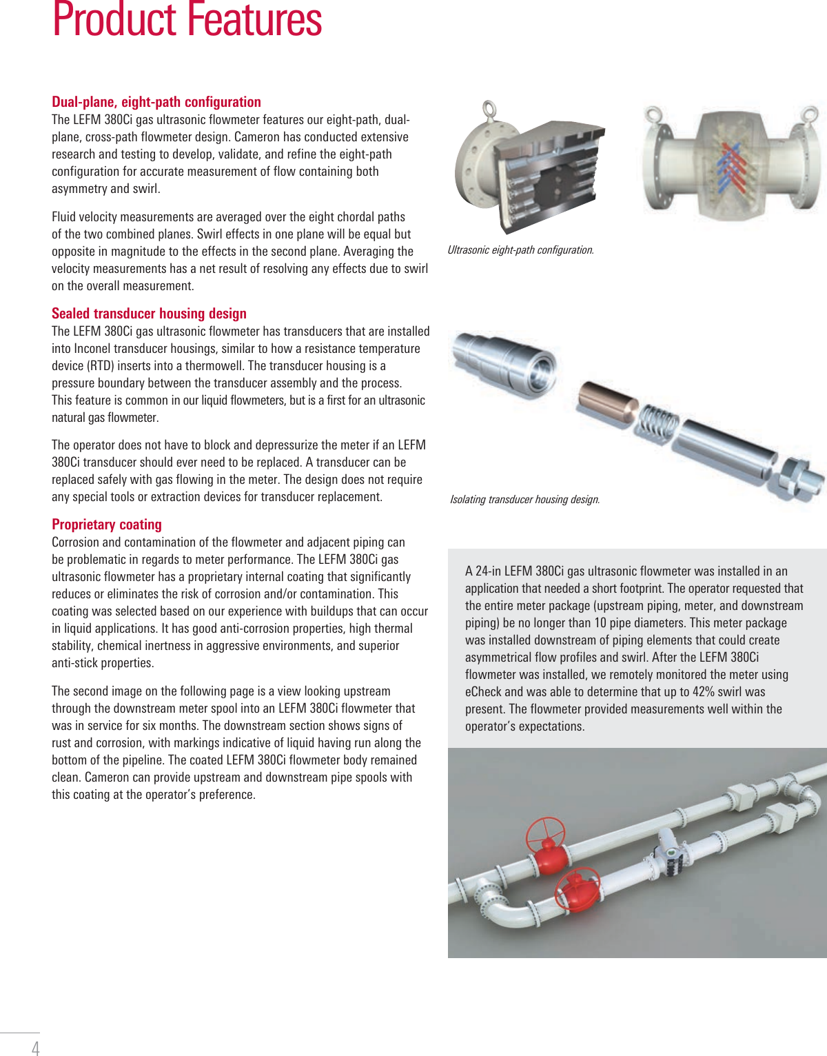 Page 4 of 8 - CALDON LEFM 380Ci Gas Ultrasonic Flowmeter Brochure Flow-meter-brochure