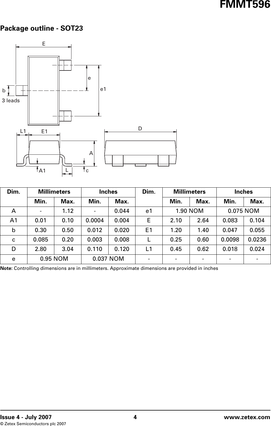 Fmmt Datasheet S Manuals Com Zetex