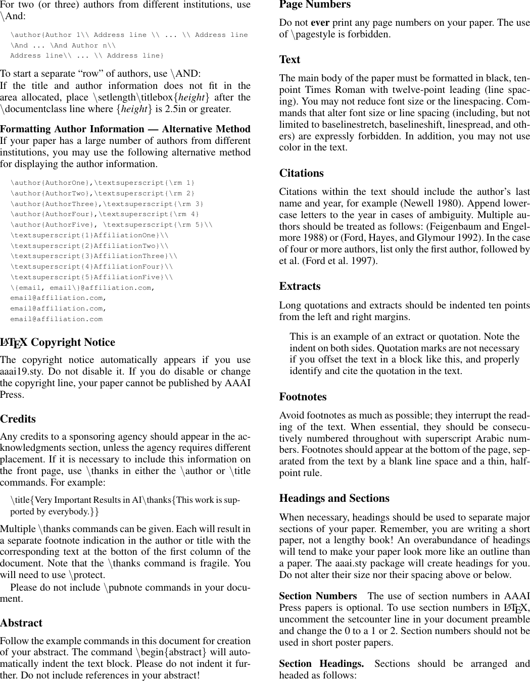 Page 6 of 9 - AAAI Press Formatting Instructions For Authors Using LaTeX -- A Guide Formatting-instructions-latex-2019