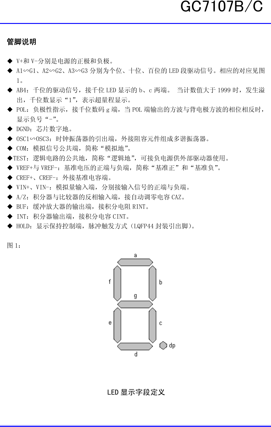 Page 2 of 10 - GC7107B, GC7107C - Datasheet. Www.s-manuals.com. Ic Cn