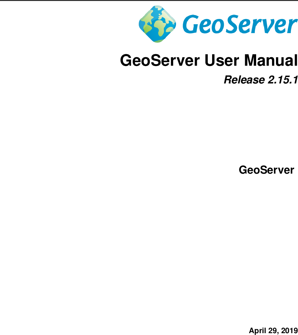 GeoServer User Manual 2.15.1
