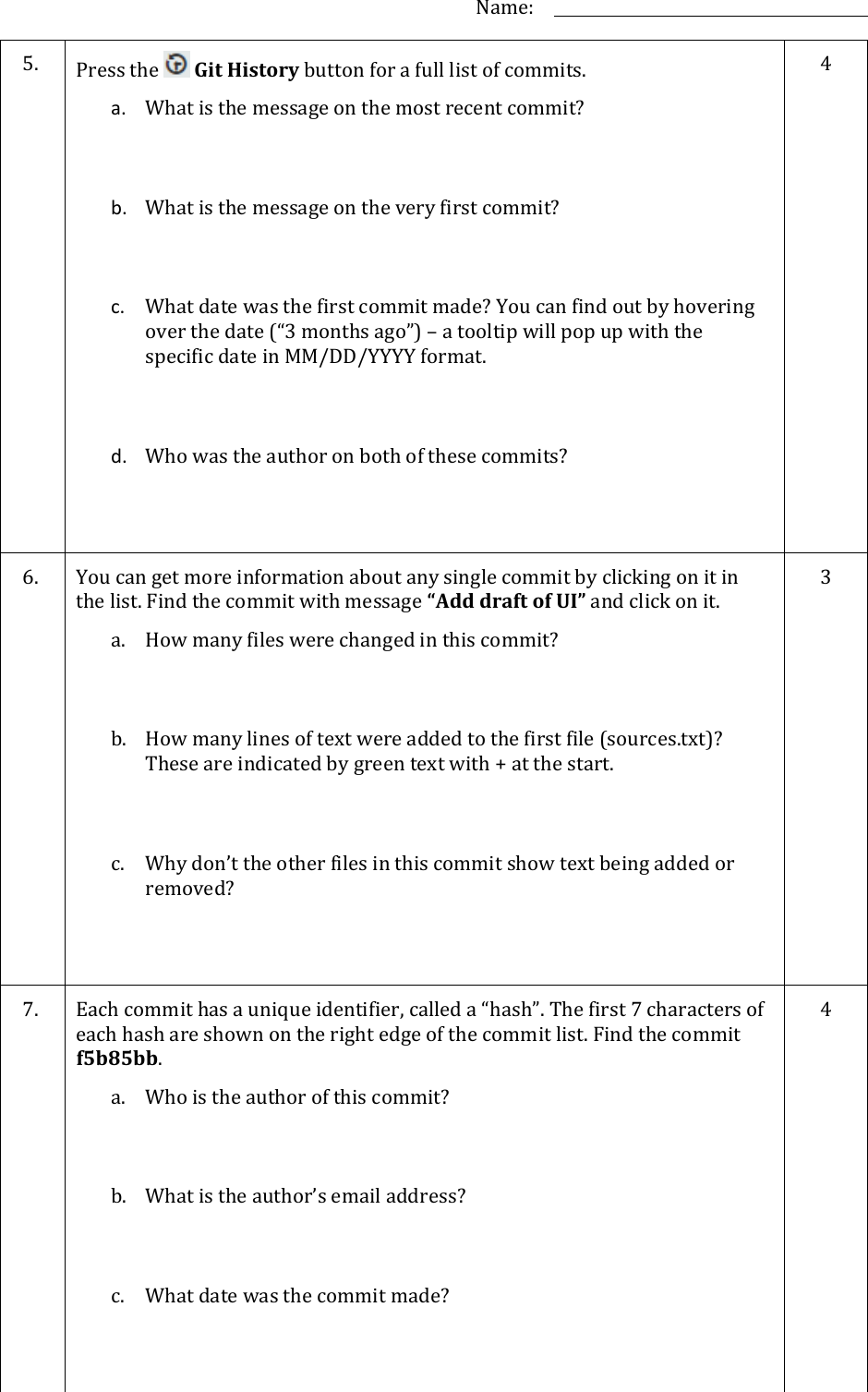 Page 2 of 4 - Git Task Instructions