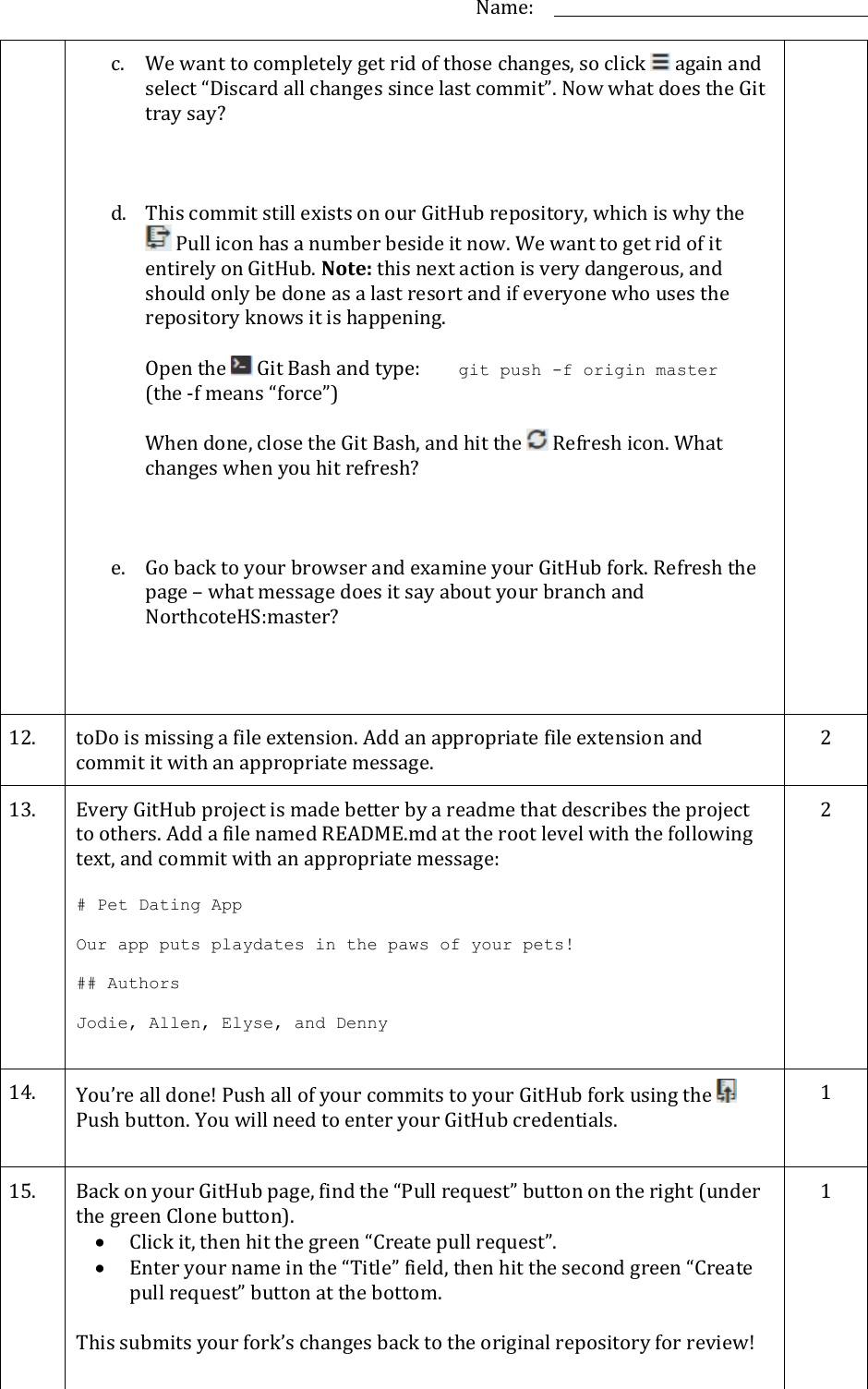 Page 4 of 4 - Git Task Instructions