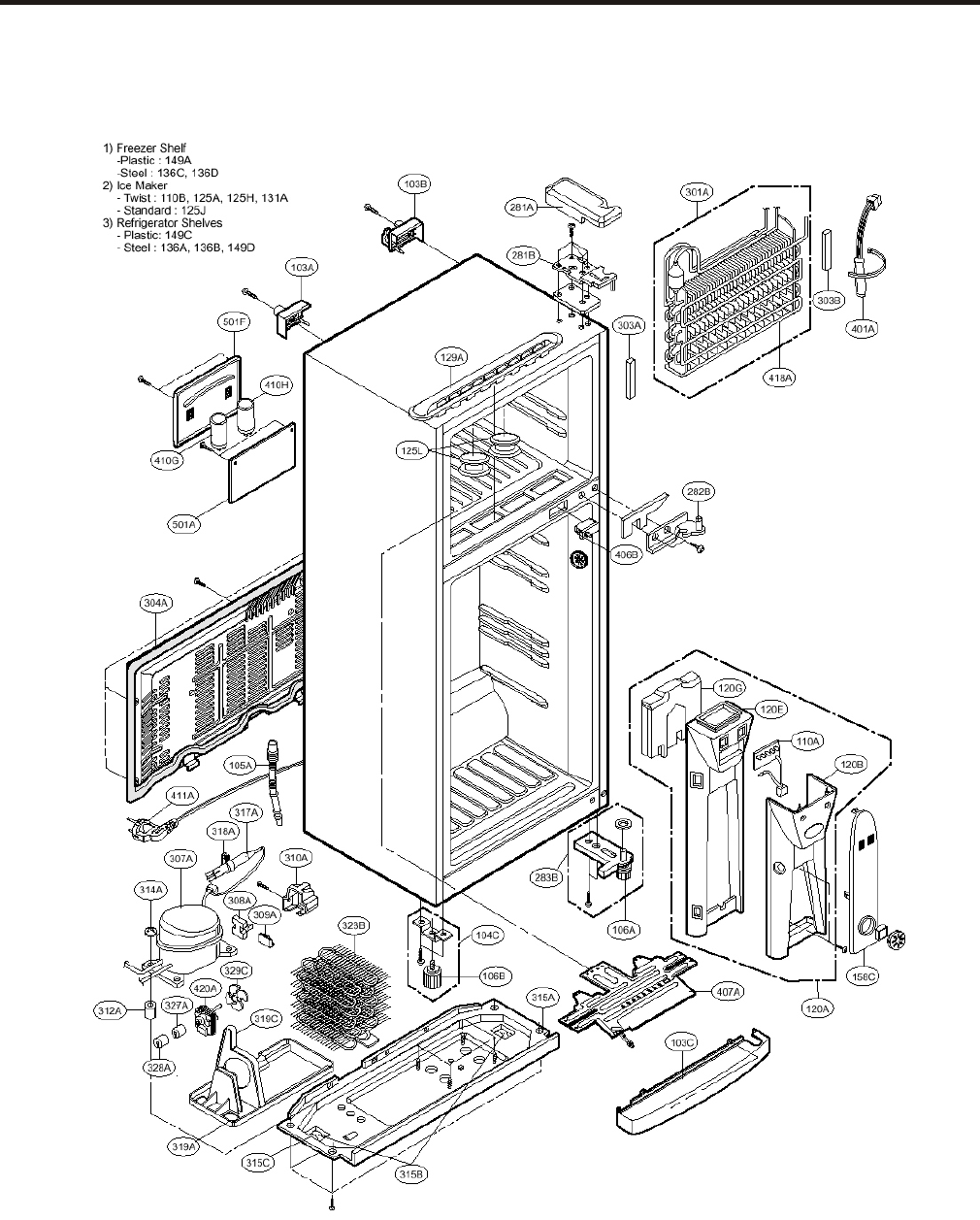 Manual Service Lg GR 382R Lrtp1231w Refrigerator