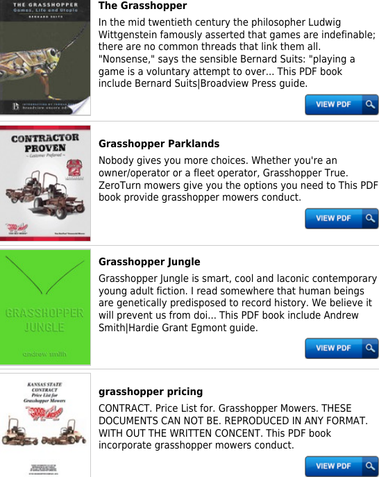 Page 4 of 6 - Grasshopper Mowers Accessories - Productmanualguide.com  !! Grasshopper-mowers-accessories