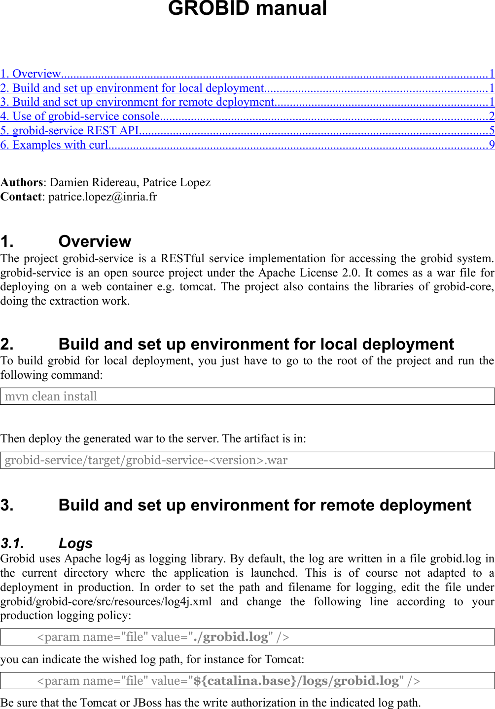 Page 1 of 9 - Grobid-service Grobid-service-manual