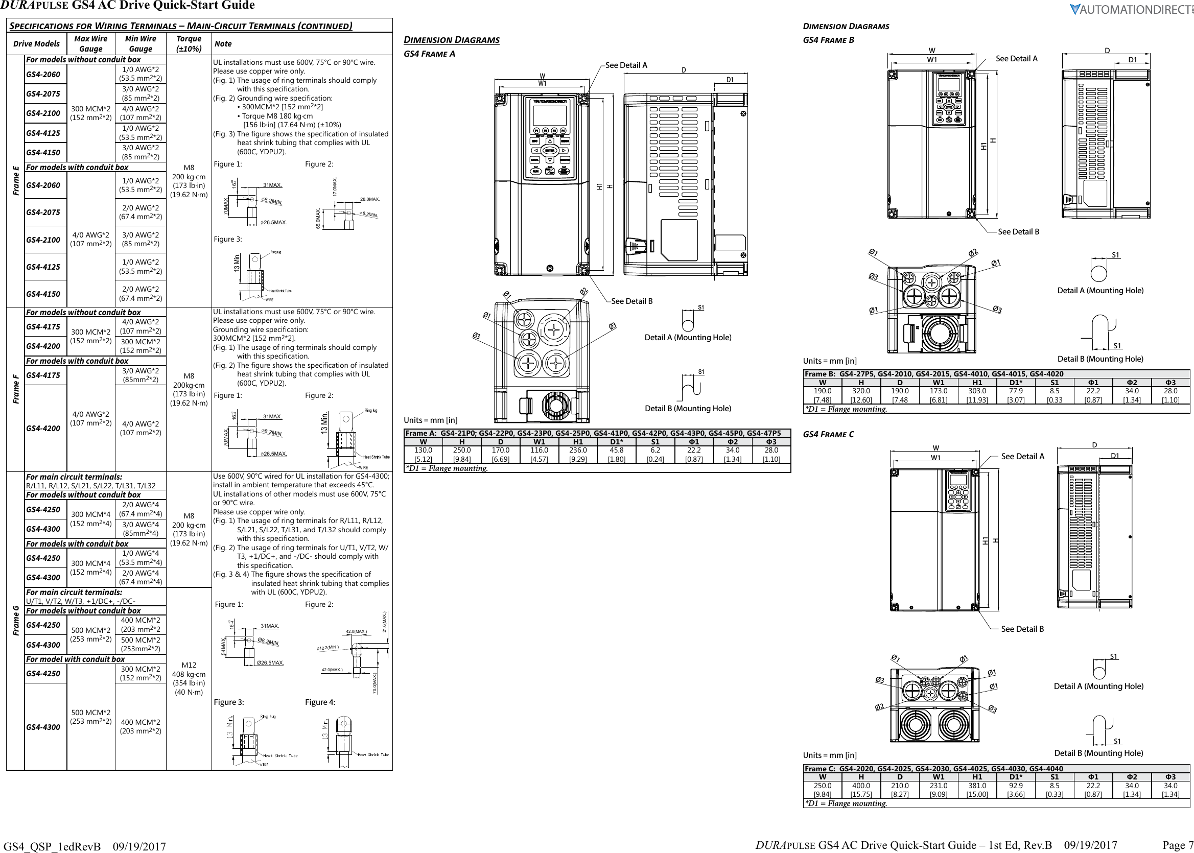 Page 7 of 9 - GS4 AC Drives Quick-Start Guide DURApulse Drive Qsp