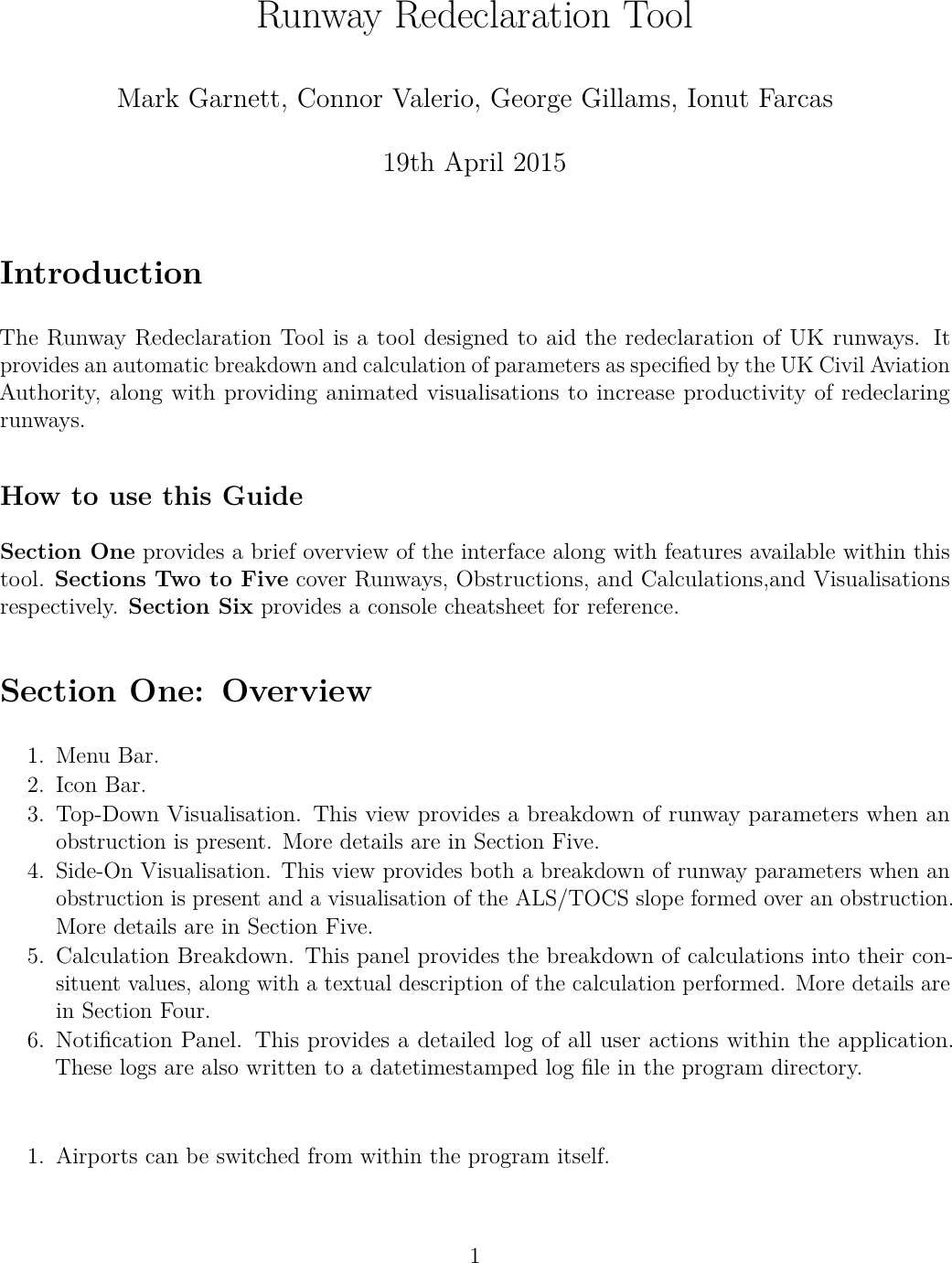 Page 1 of 10 - Runway Redeclaration Tool Guide