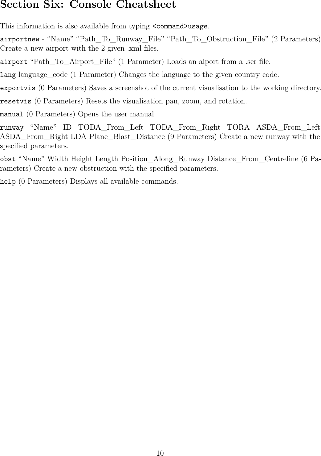 Page 10 of 10 - Runway Redeclaration Tool Guide