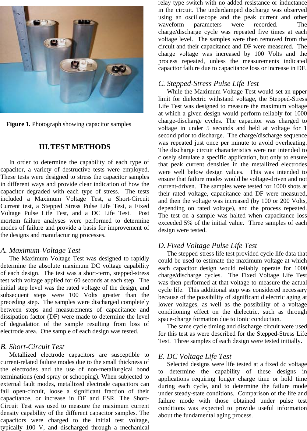 Page 3 of 5 - PREPARATION OF PAPERS FOR THE 2003 IEEE INTERNATIONAL CONFERENCE ON High-energy-capacitor-characterization