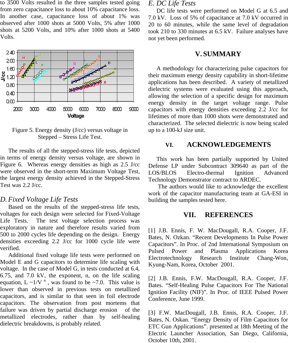 Page 5 of 5 - PREPARATION OF PAPERS FOR THE 2003 IEEE INTERNATIONAL CONFERENCE ON High-energy-capacitor-characterization