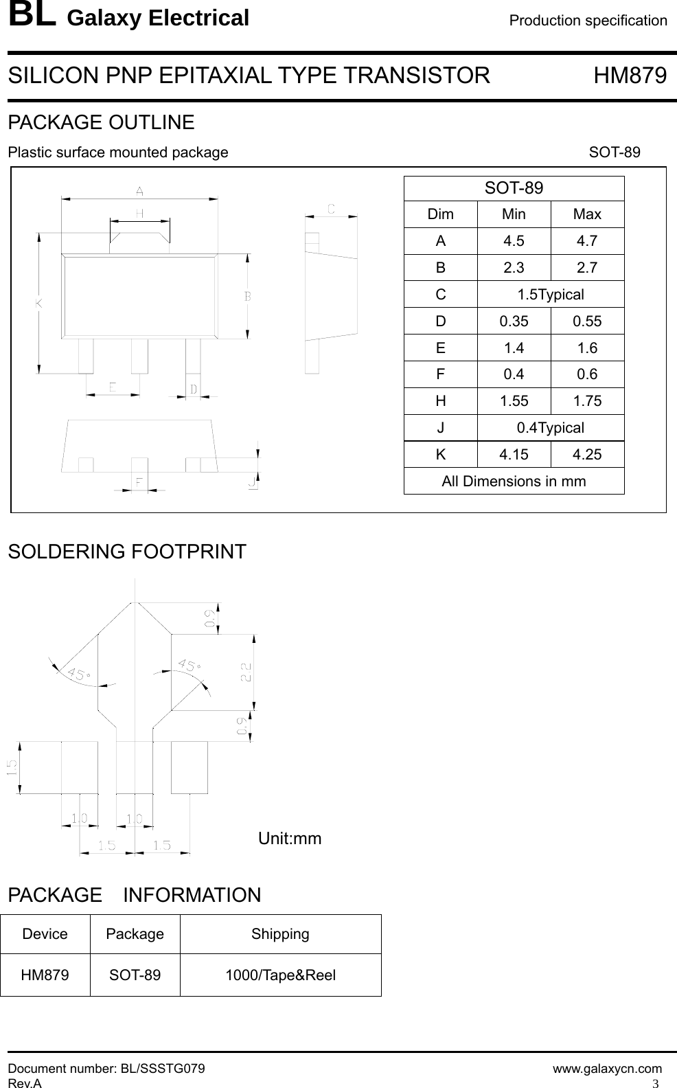 Page 3 of 4 - HM879 - Datasheet. Www.s-manuals.com. Galaxy