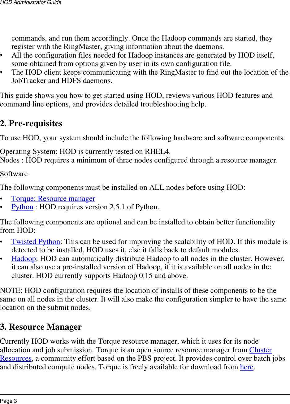 Hod Admin Guide