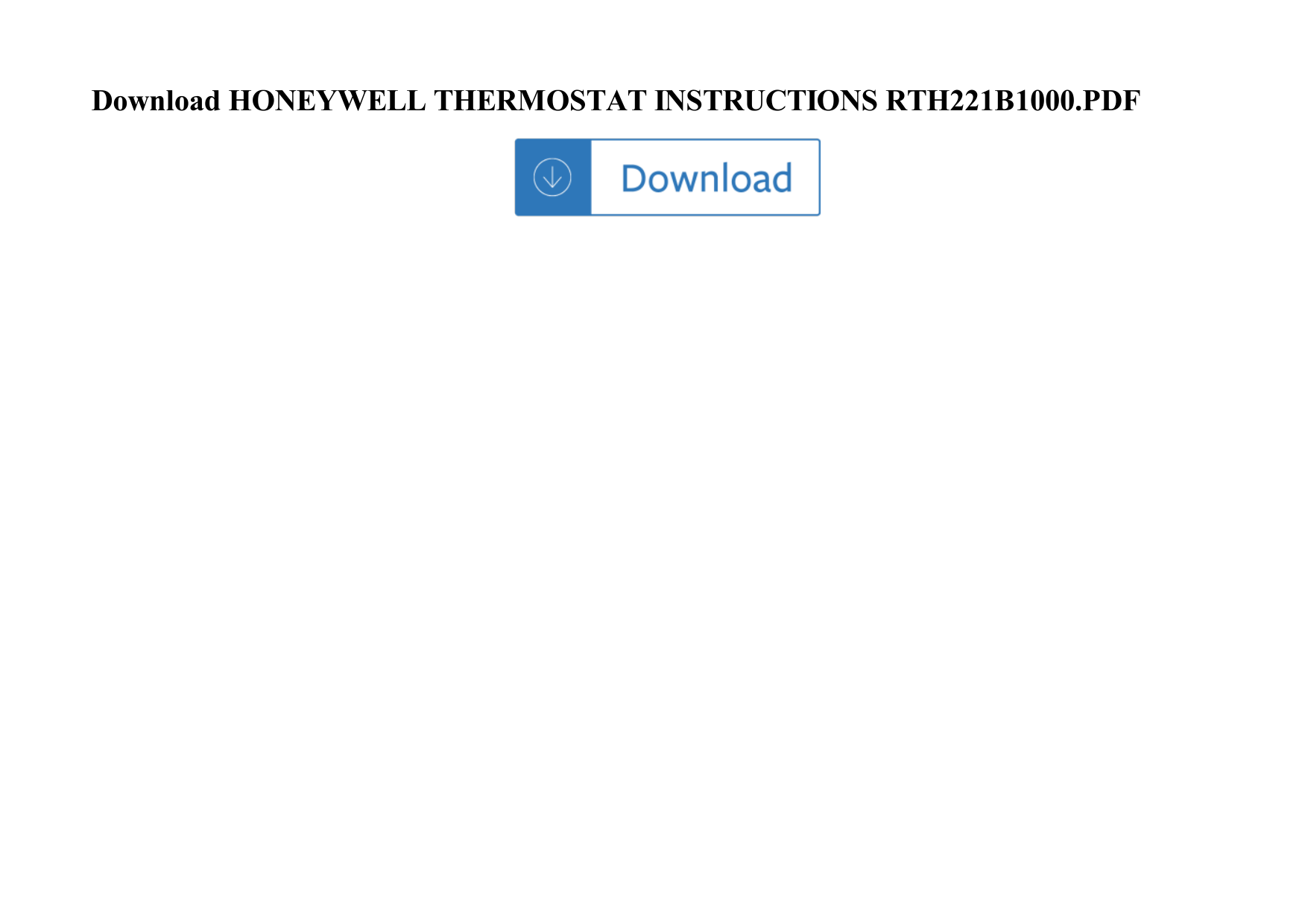 Page 1 of 1 - HONEYWELL THERMOSTAT INSTRUCTIONS RTH221B1000 Honeywell-thermostat-instructions-rth221b1000