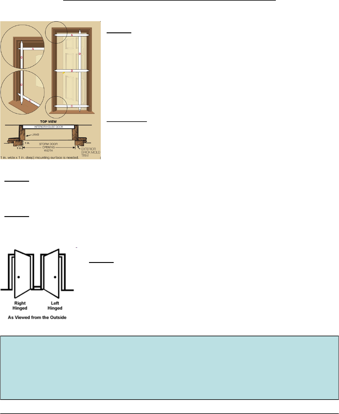 Microsoft How To Measure Storm Doors How To Measure Storm Doors