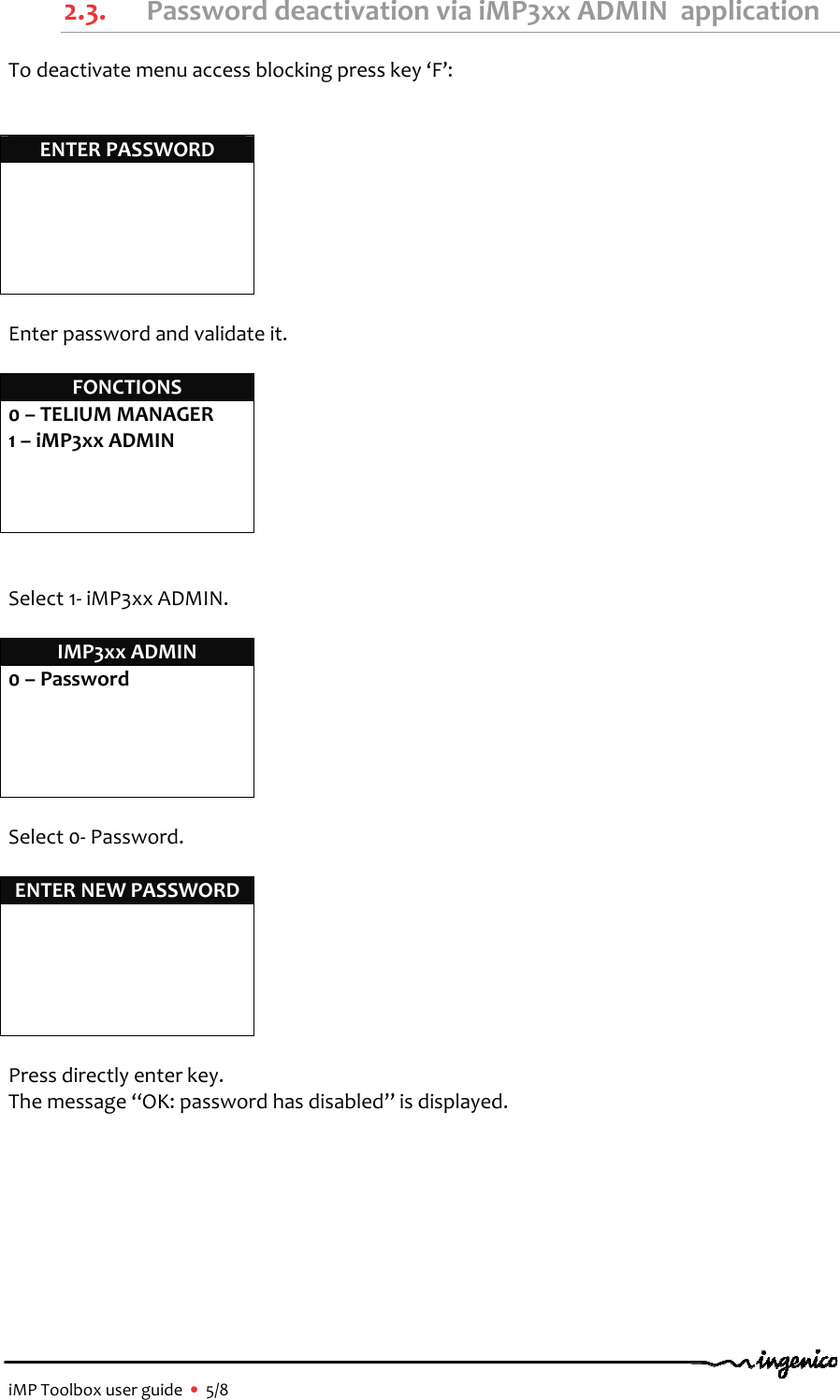 Page 5 of 8 - IMP3xx_ToolBox_User_Guide_ENG_v0200 I MP3xx Tool Box User Guide ENG V0200