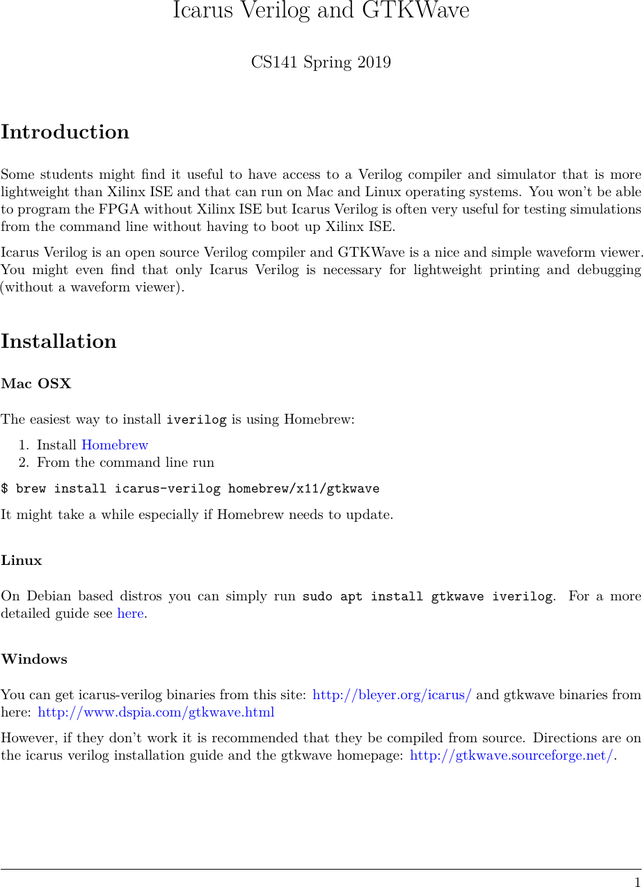 Page 1 of 4 - Icarus Verilog And GTKWave Guide