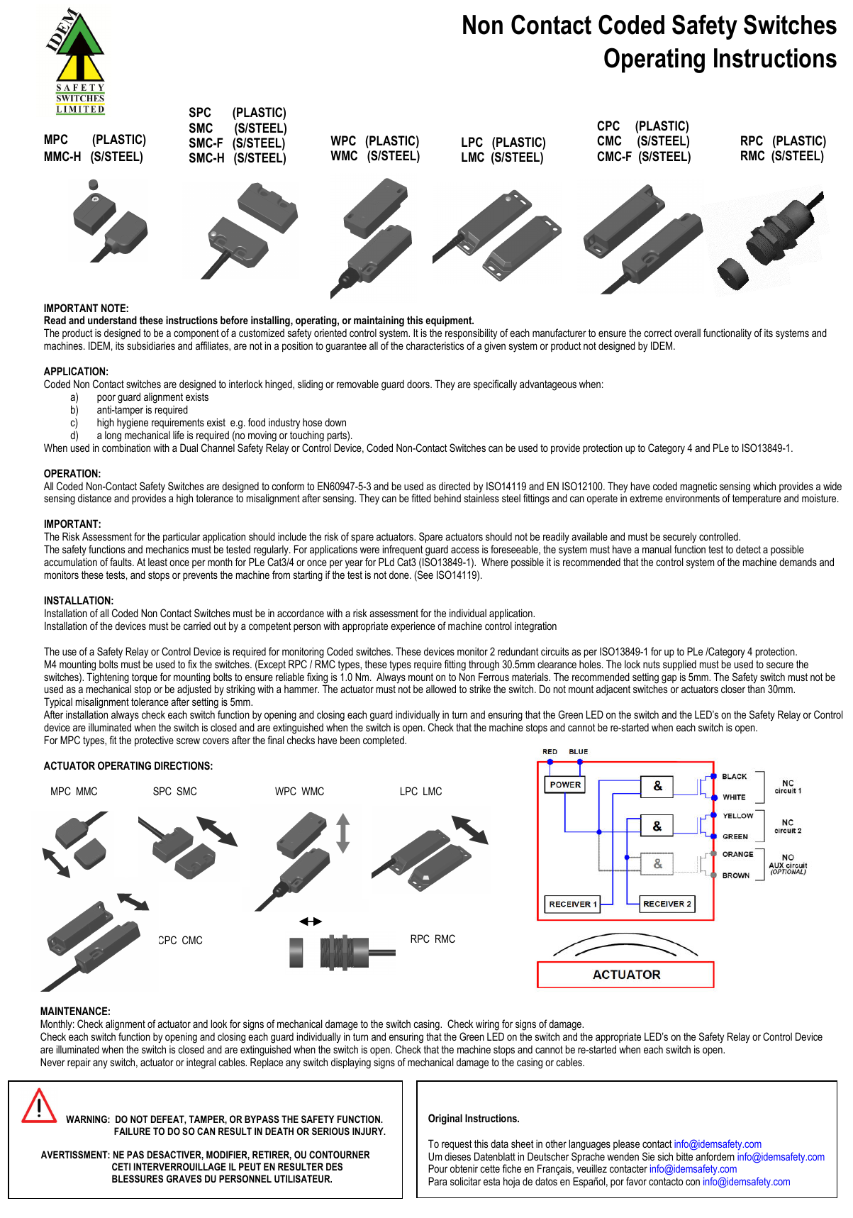 102505 MPC MMC SPC SMC WMC WPC LPC LMC CPC CMC RPC RMC Data Sheet Aug ...