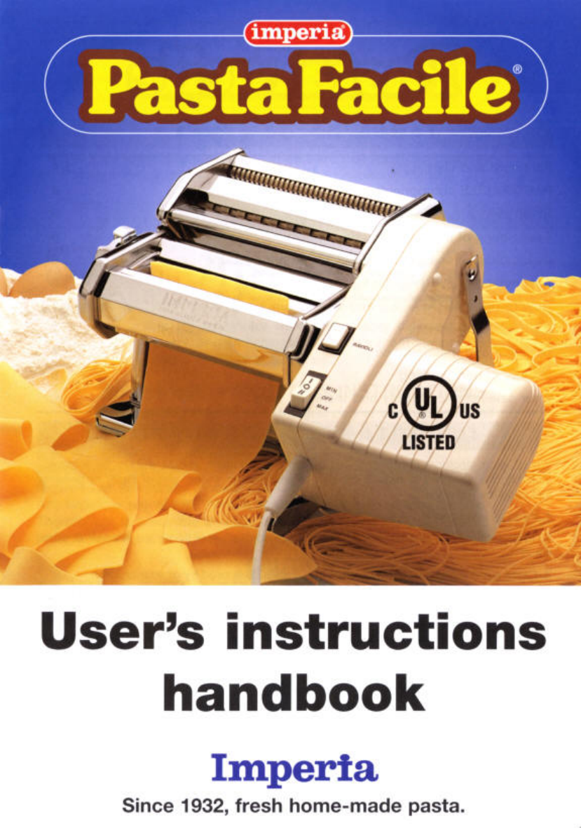 Imperia Pasta Facile manual