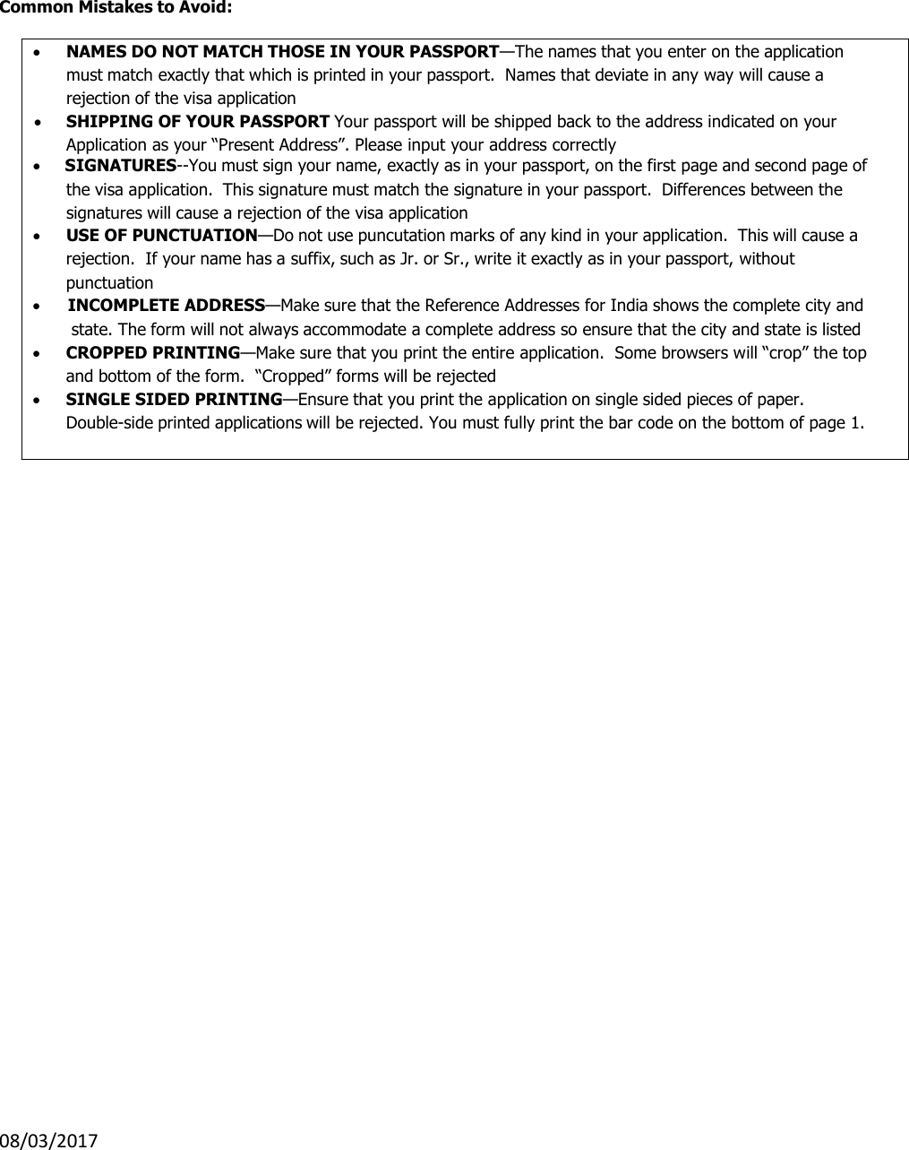 Page 5 of 5 - India Visa Application Guide