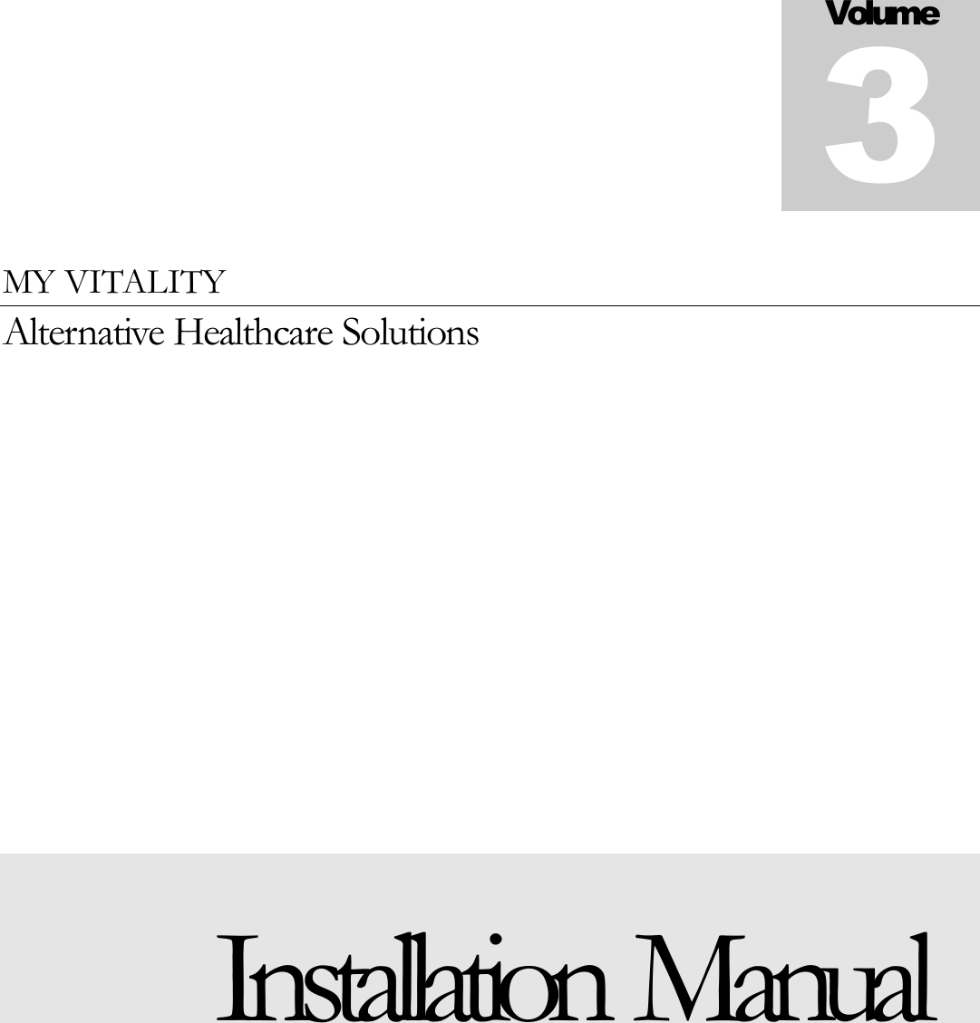 Page 1 of 9 - Installation Manual