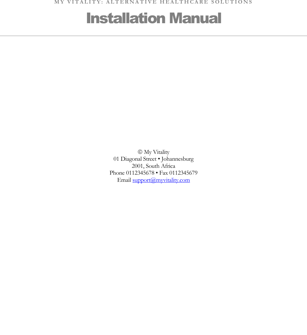 Page 2 of 9 - Installation Manual