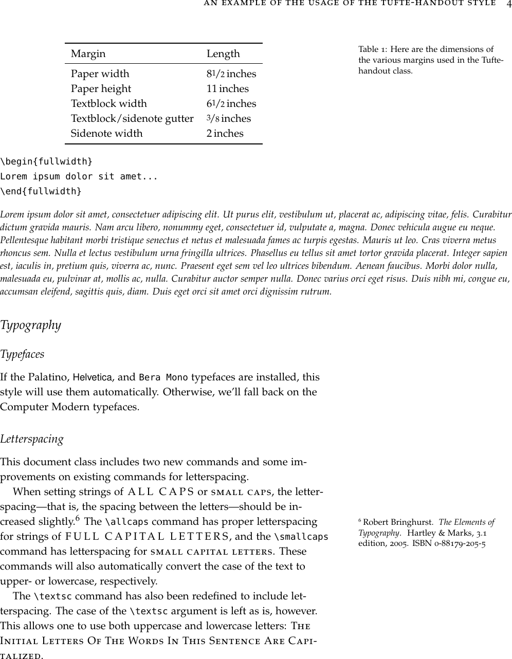 An Example Of The Usage Tufte Handout Style Instructions