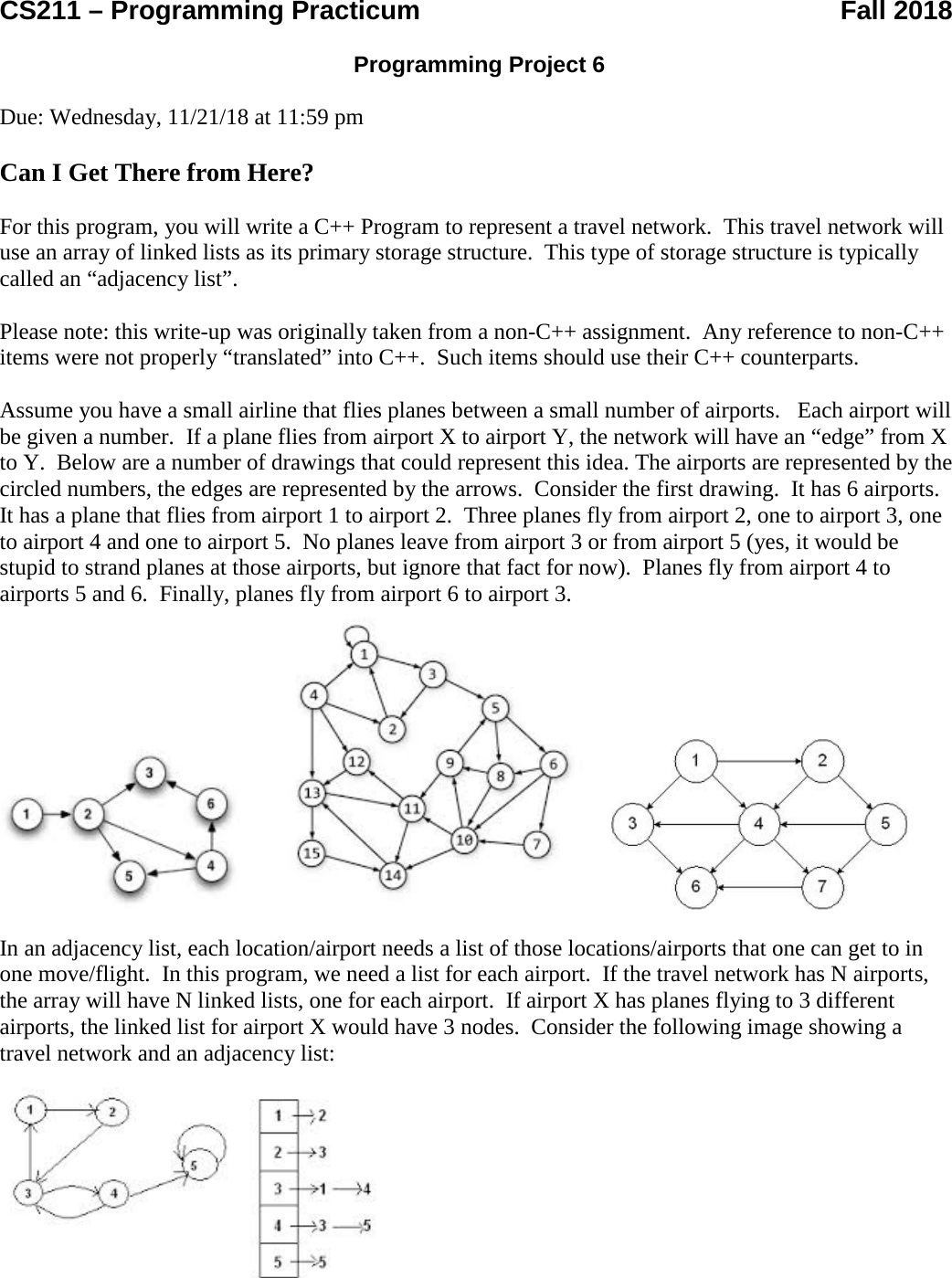 Page 1 of 5 - Programming Project 1 Instructions