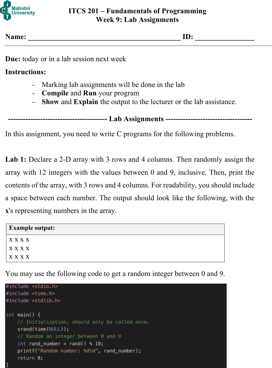 Page 1 of 4 - Instructions