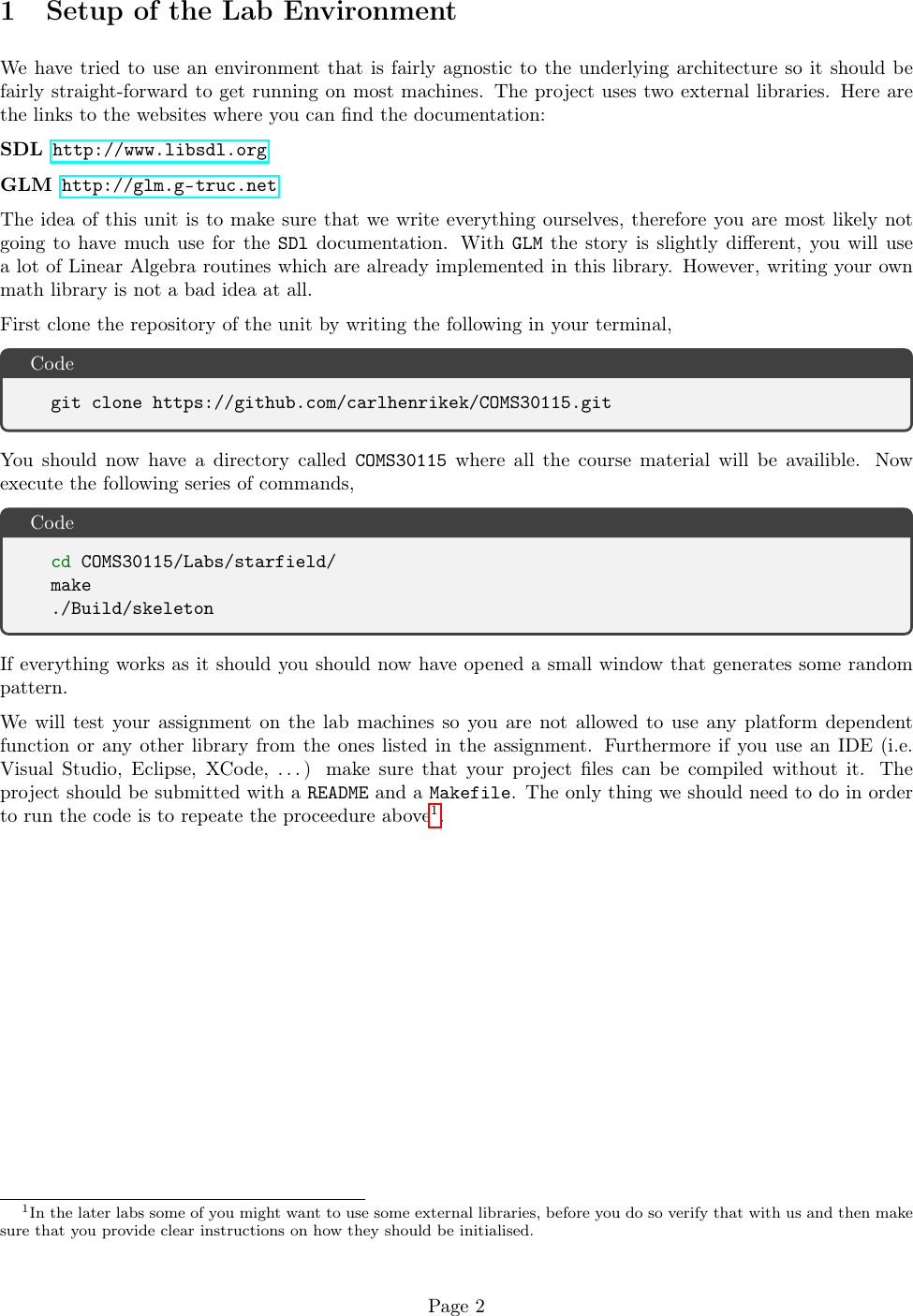 COMS30115 Coursework 10 Instructions