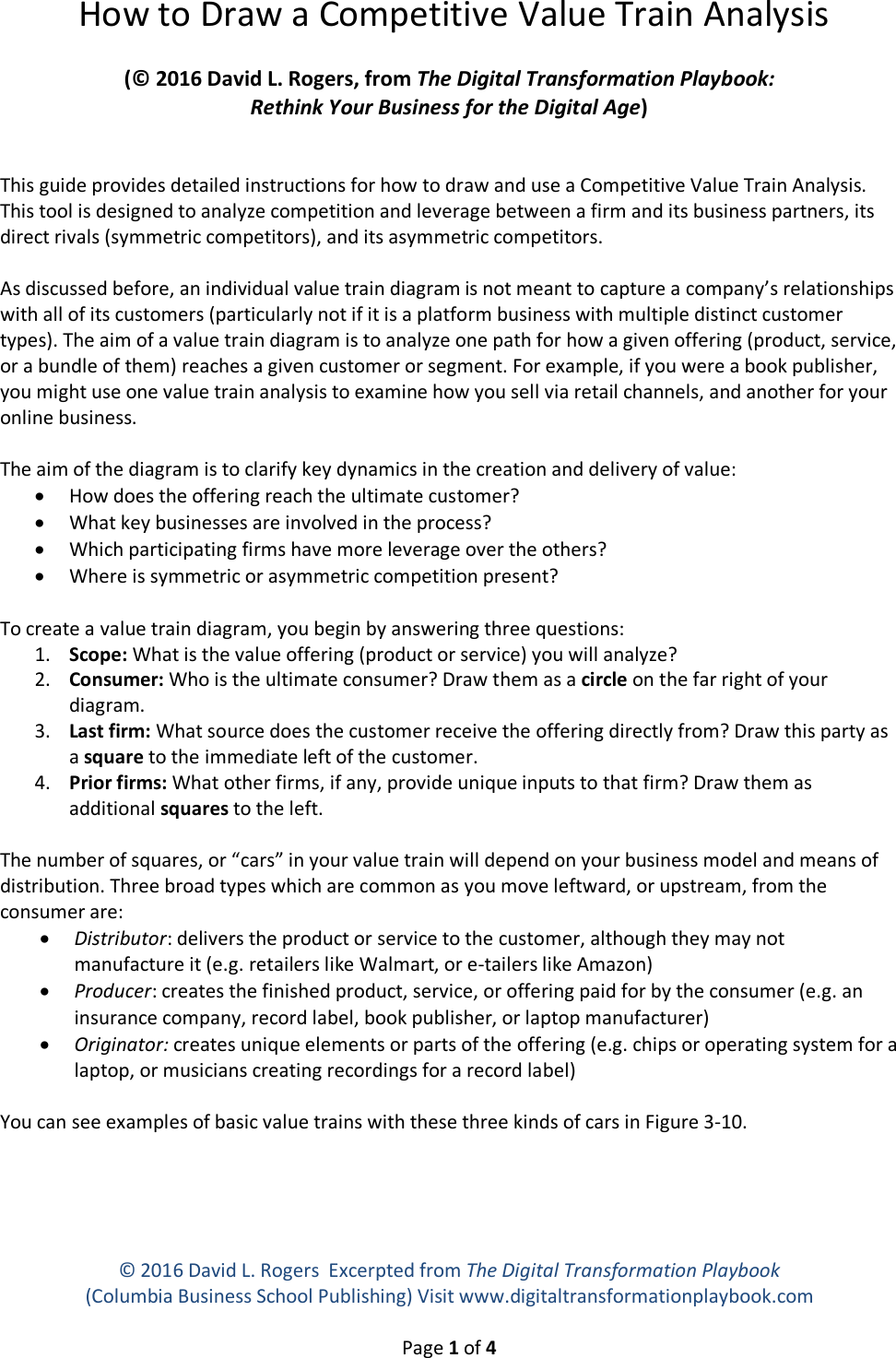 Page 1 of 4 - Instructions 4-Competitive Value Train Analysis