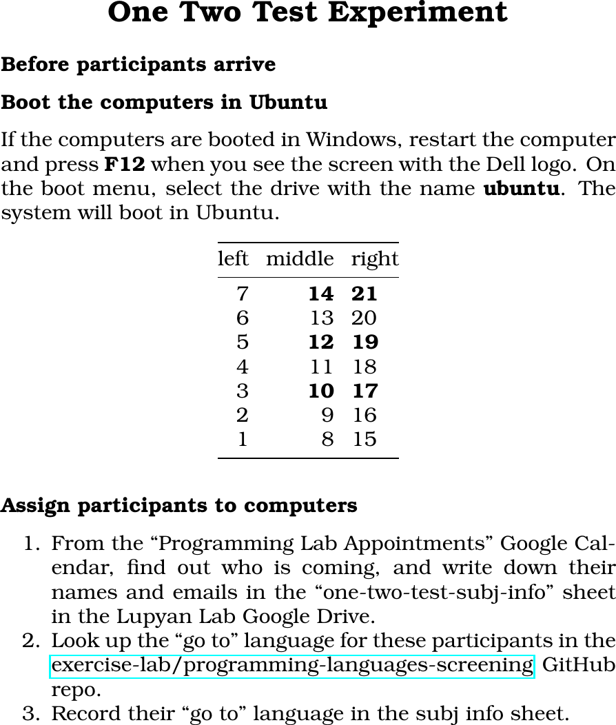 Page 1 of 3 - Instructions-experimenter-setup