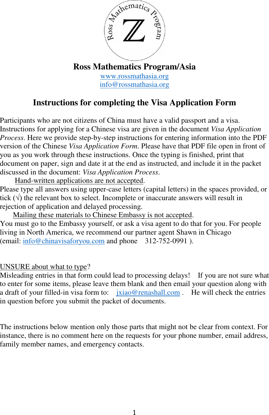 Page 1 of 3 - Instructions-for-visa-application-form