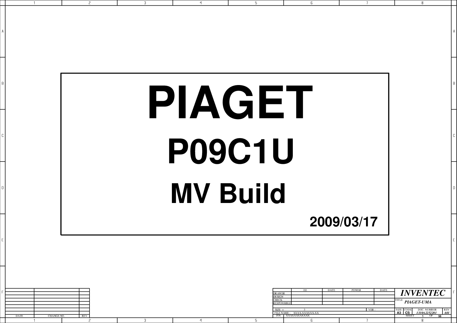 Inventec PiagetP09C1U 6050A2252201 Schematics. Www.s manuals