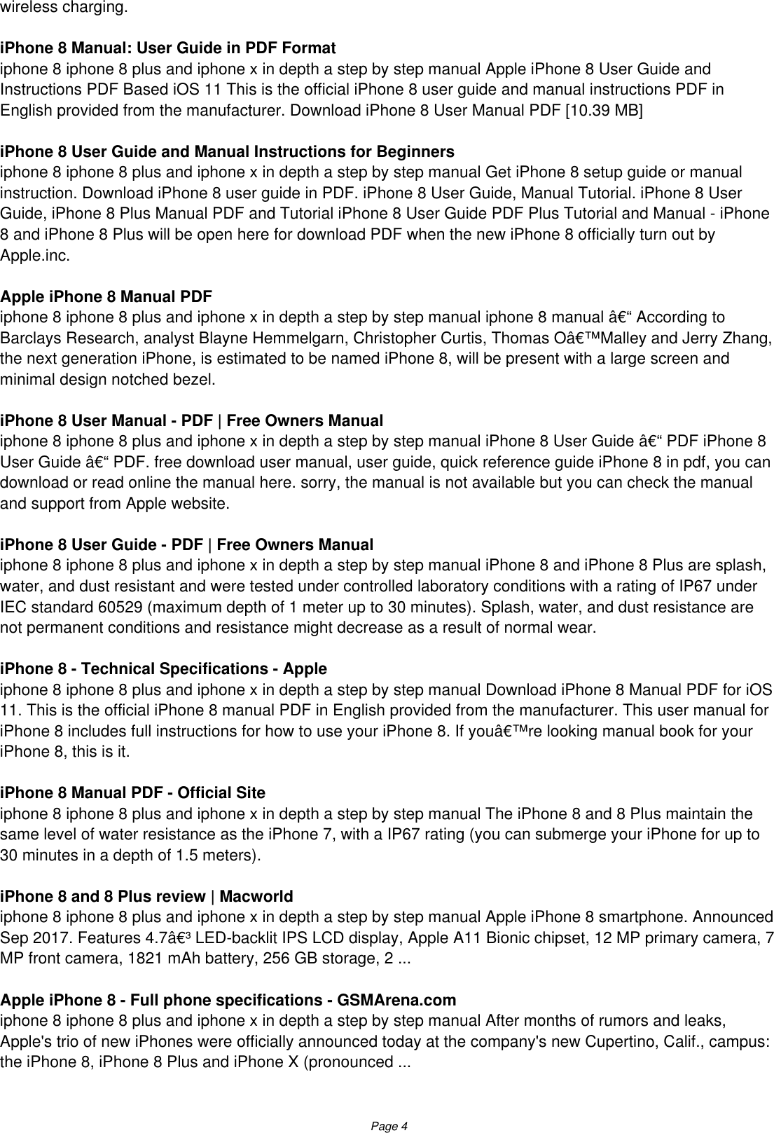 Page 4 of 9 - Iphone 8 Plus And X In Depth A Step By Manual