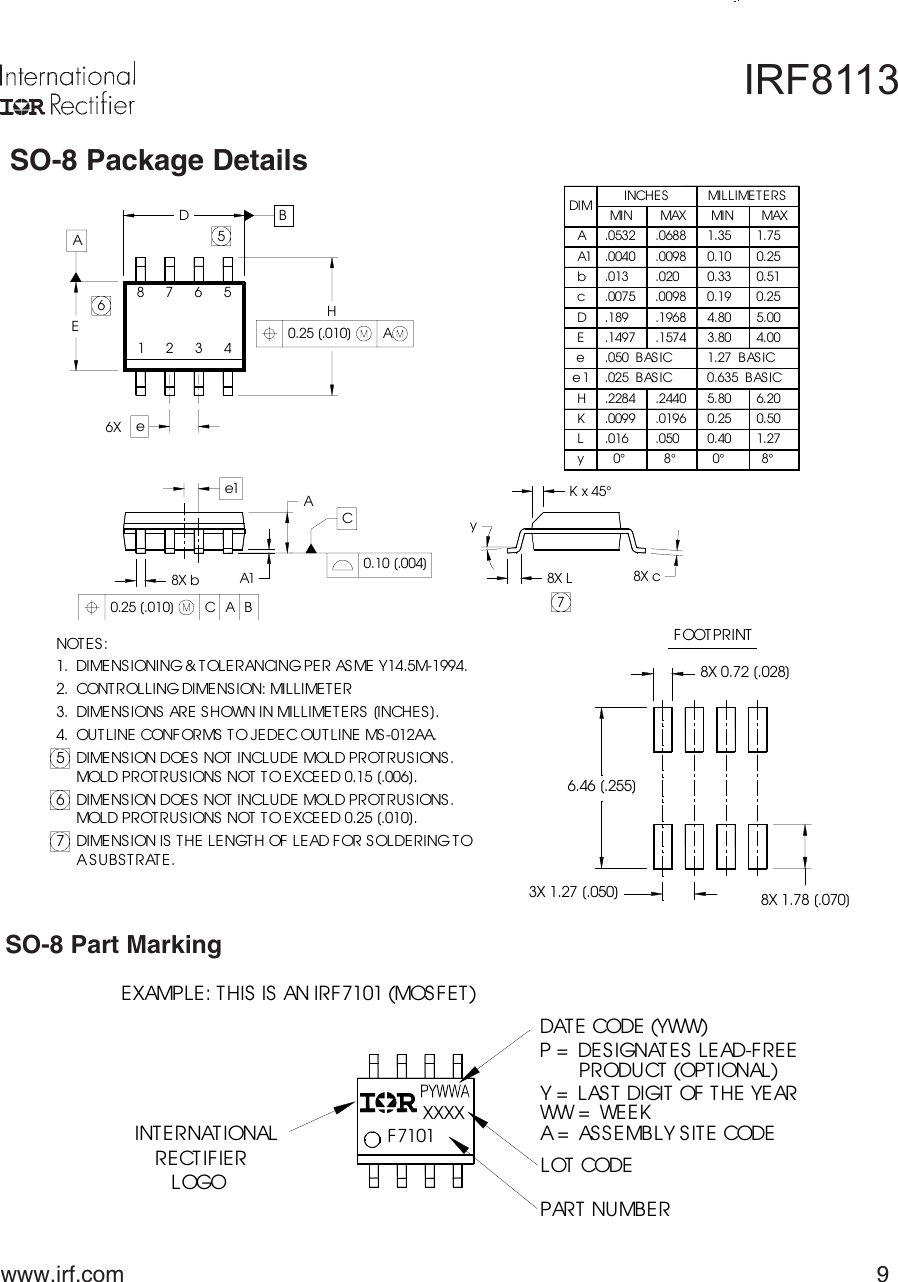 Page 9 of 11 - IRF8113 - Datasheet. Www.s-manuals.com. 20050630 Irf