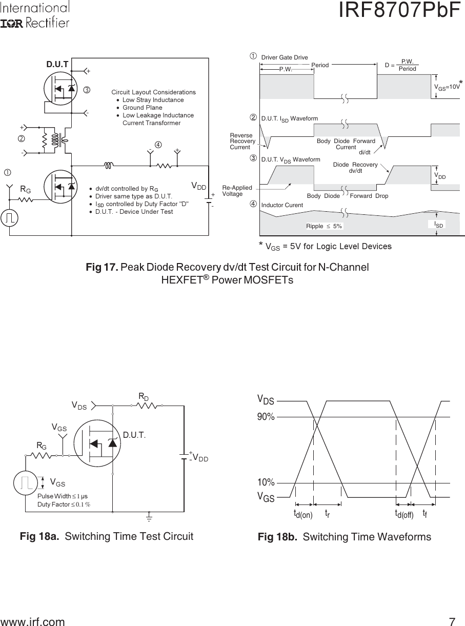 Page 7 of 10 - IRF8707PbF - Datasheet. Www.s-manuals.com. 20071024 Irf