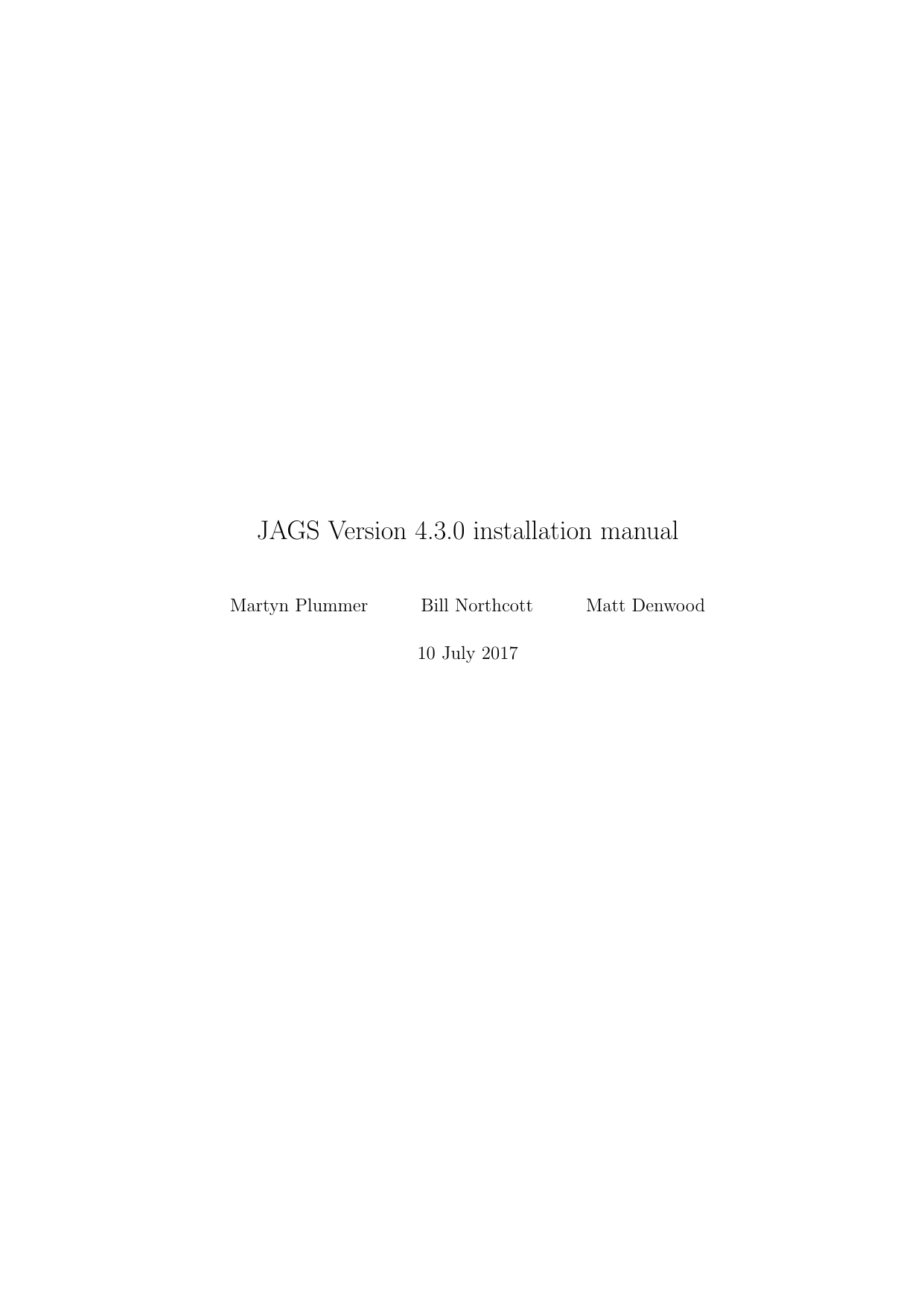 Jags Installation Manual