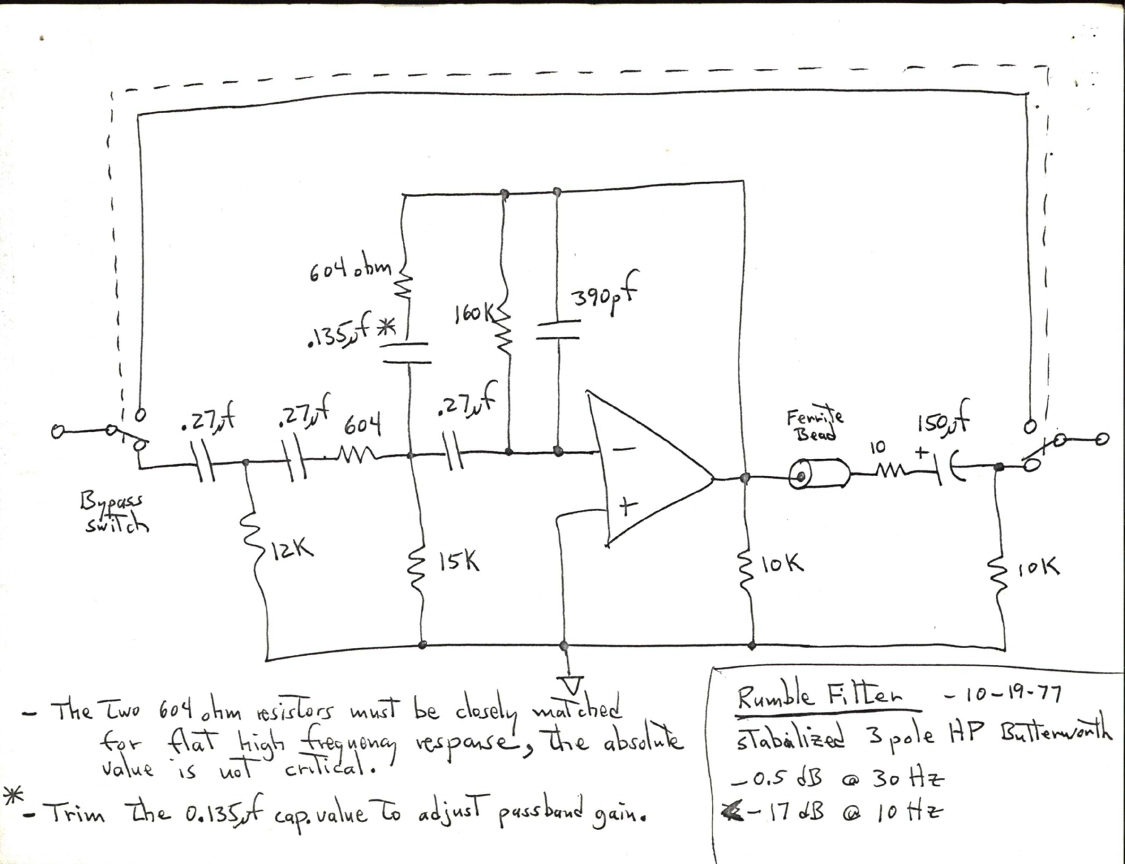 Jensen Turntable Pre amp Schematic