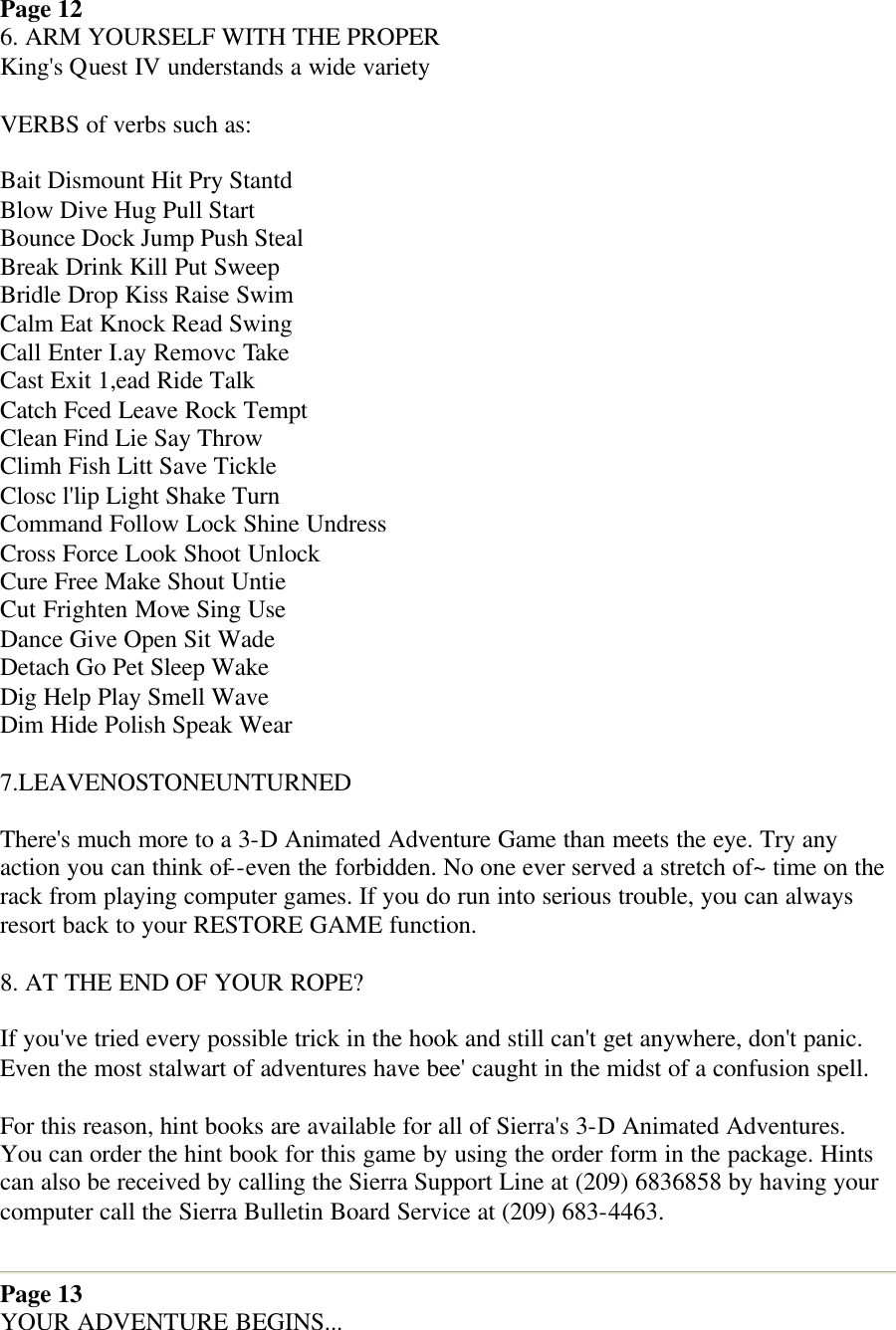 Page 5 of 8 - King's Quest 4 - Manual Kings Iv Guide