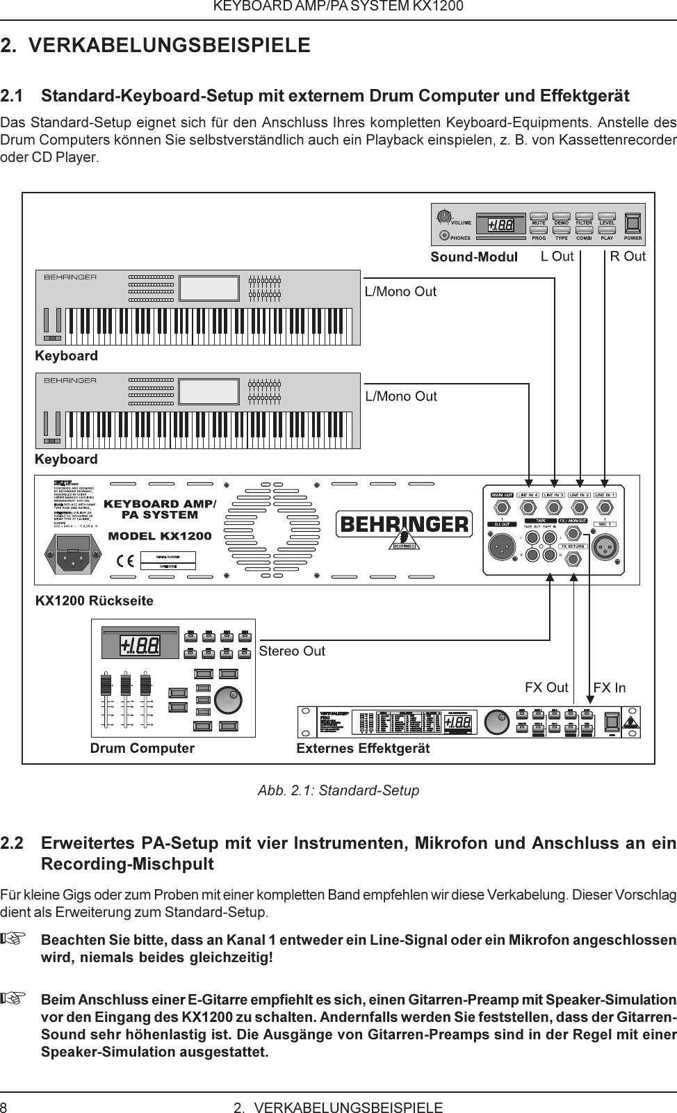 DATA MANFULL_KX1200_GER_Rev. B.p65 Behringer KX1200 User Manual ...