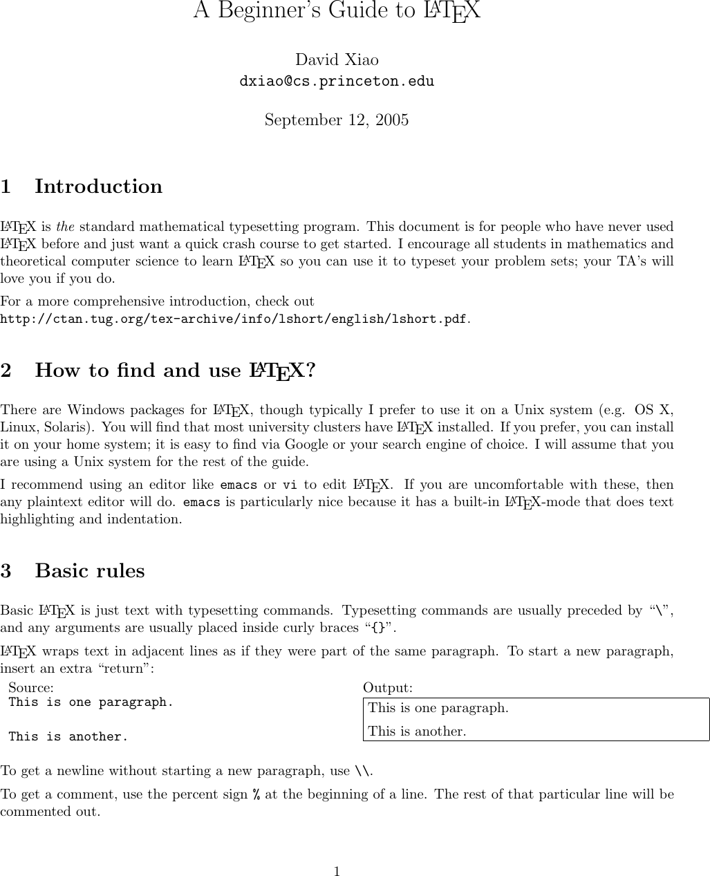 Page 1 of 6 - Latex-guide